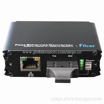 Fast Ethernet Optical Transceiver, Supports 10/100Mbps Bandwidth, SC Connector
